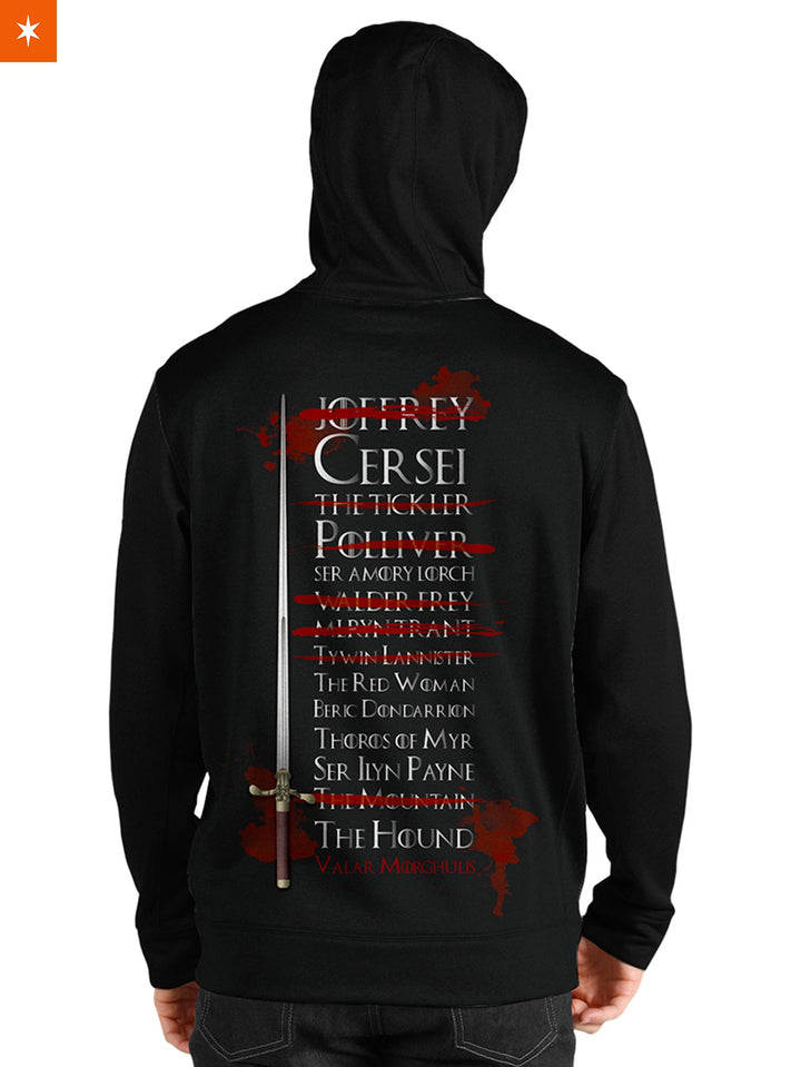 Fandomaniax - Arya's Kill List Unisex Pullover Hoodie