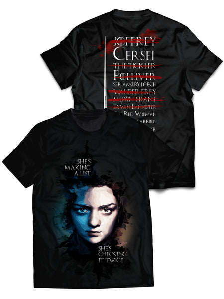 arya's list shirt