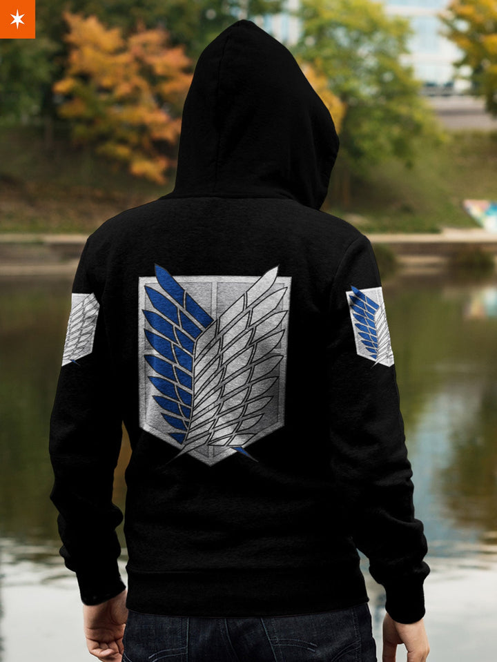 Fandomaniax - Attack on Titan Unisex Zipped Hoodie