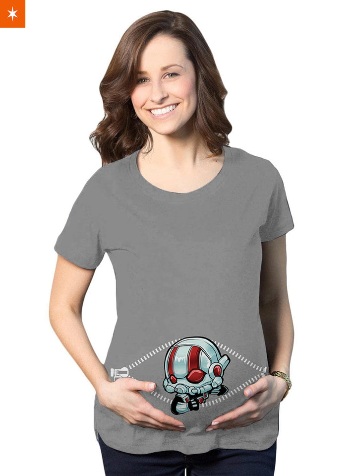 Fandomaniax - Baby Ant Man Peeking Maternity T-Shirt