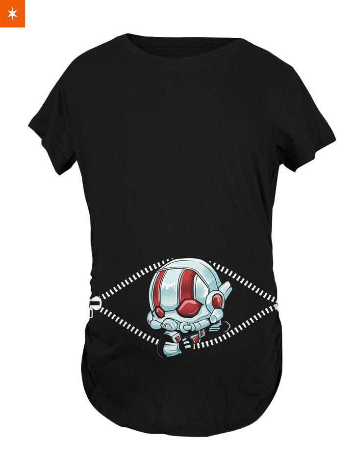 Fandomaniax - Baby Ant Man Peeking Maternity T-Shirt