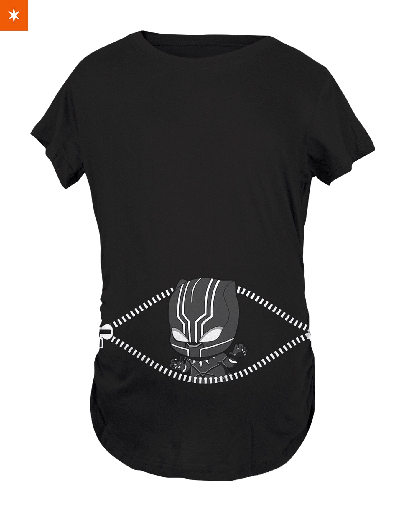 Fandomaniax - Baby Black Panther Peeking Maternity T-Shirt