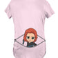 Fandomaniax - Baby Black Widow Peeking Maternity T-Shirt