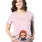 Fandomaniax - Baby Black Widow Peeking Maternity T-Shirt