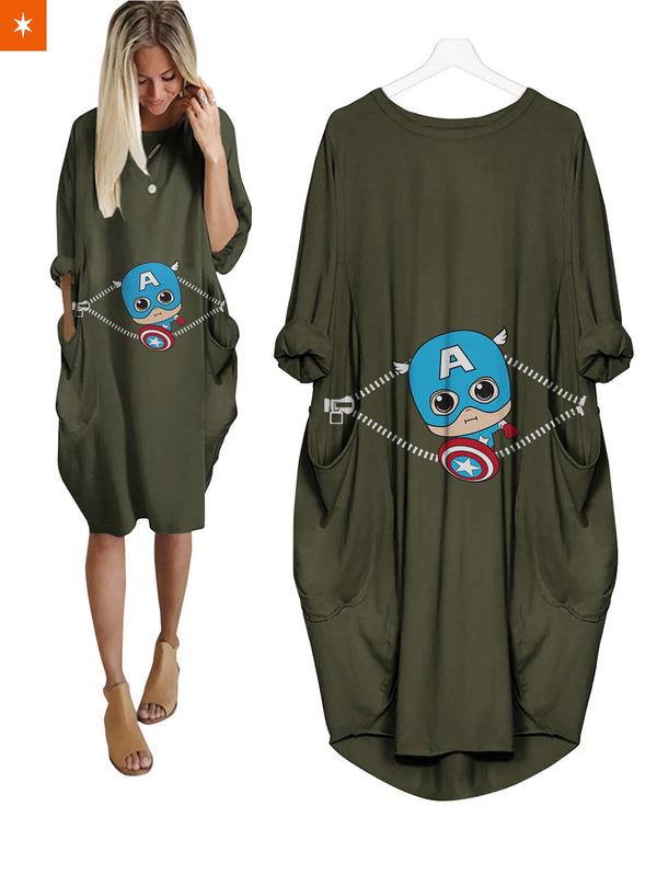 Fandomaniax - Baby Captain America Peeking Dress