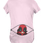 Fandomaniax - Baby Deadpool Peeking Maternity T-Shirt