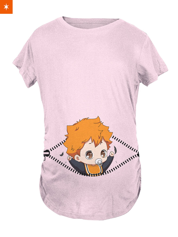 Fandomaniax - Baby Hinata Peeking Maternity T-Shirt