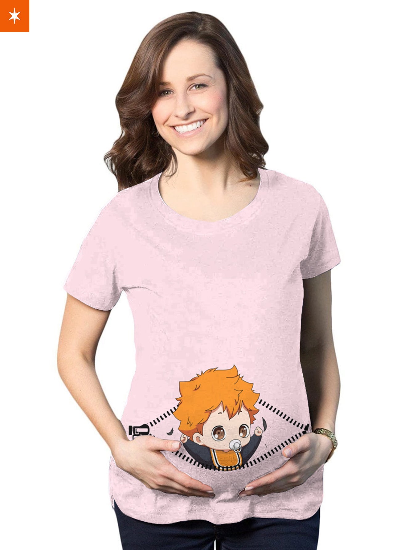 Fandomaniax - Baby Hinata Peeking Maternity T-Shirt