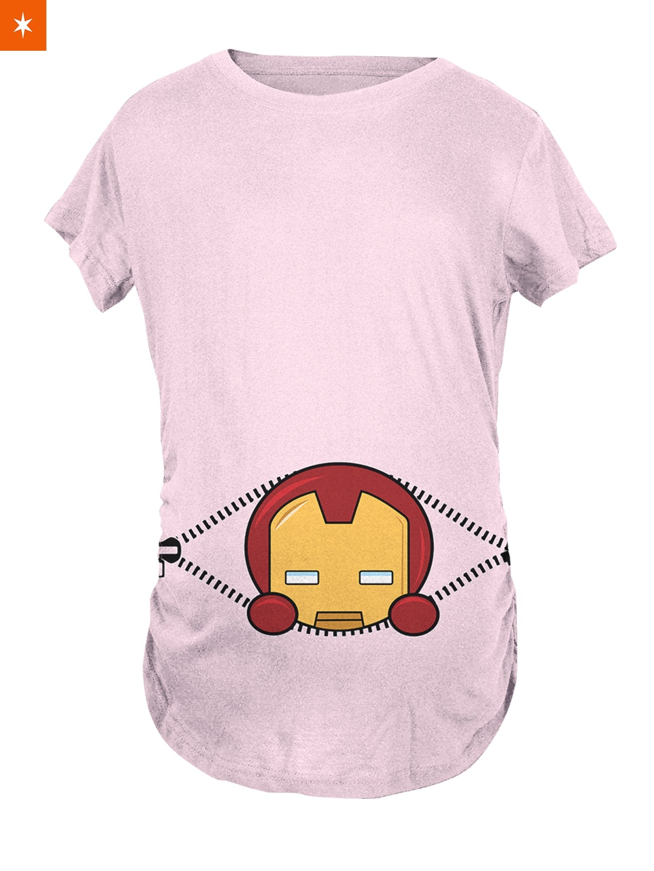 Fandomaniax - Baby Iron Man Peeking Maternity T-Shirt