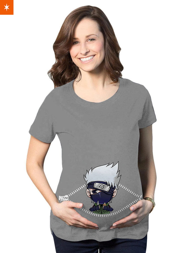 Fandomaniax - Baby Kakashi Peeking Maternity T-Shirt