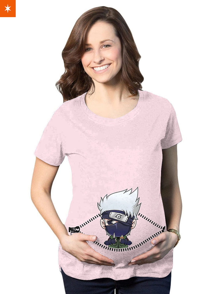 Fandomaniax - Baby Kakashi Peeking Maternity T-Shirt