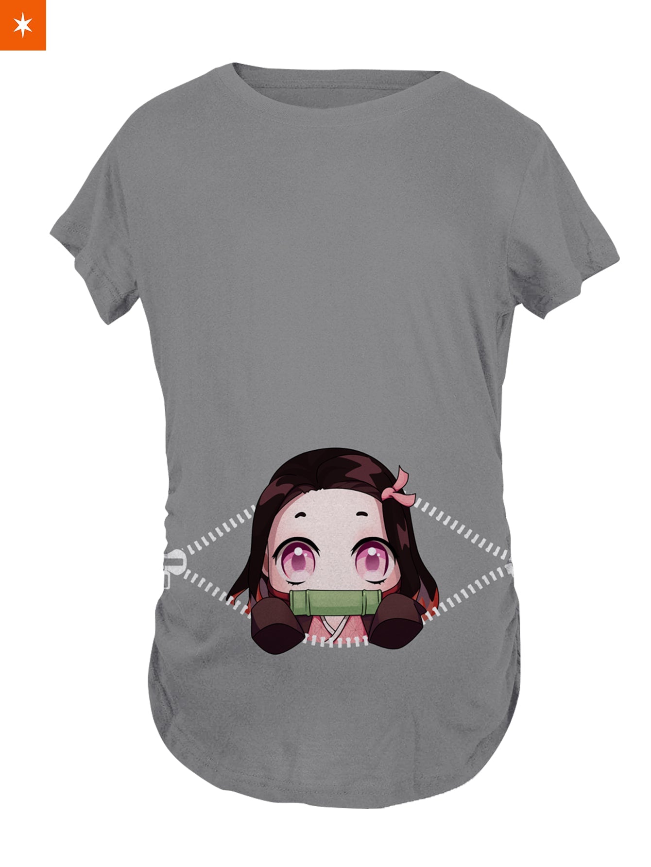 Fandomaniax - Baby Nezuko Peeking Maternity T-Shirt