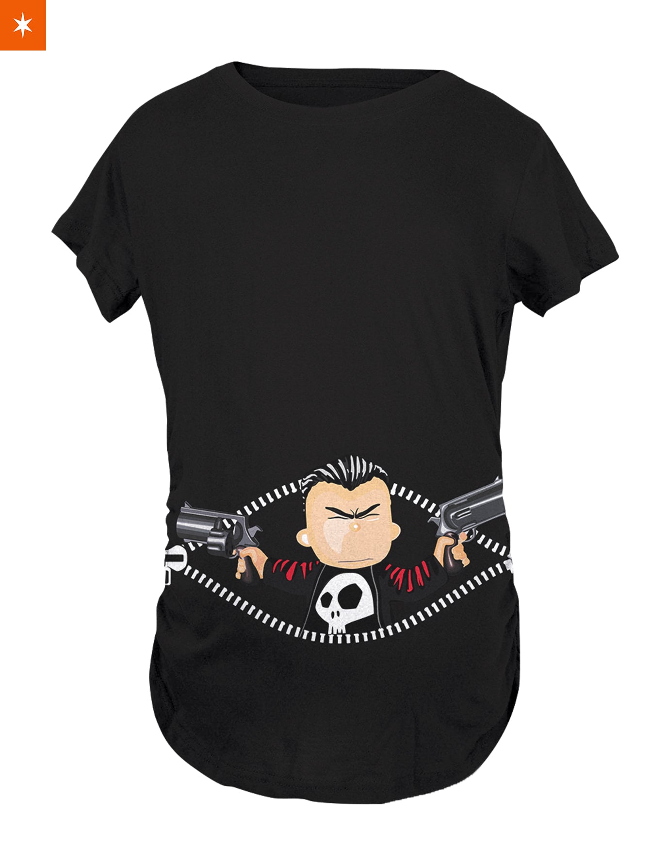 Fandomaniax - Baby Punisher Peeking Maternity T-Shirt