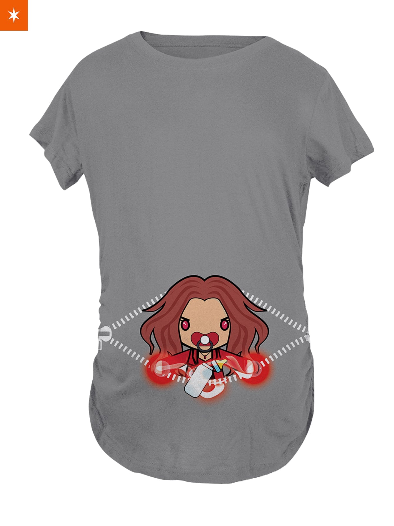 Fandomaniax - Baby Scarlet Witch Peeking Maternity T-Shirt