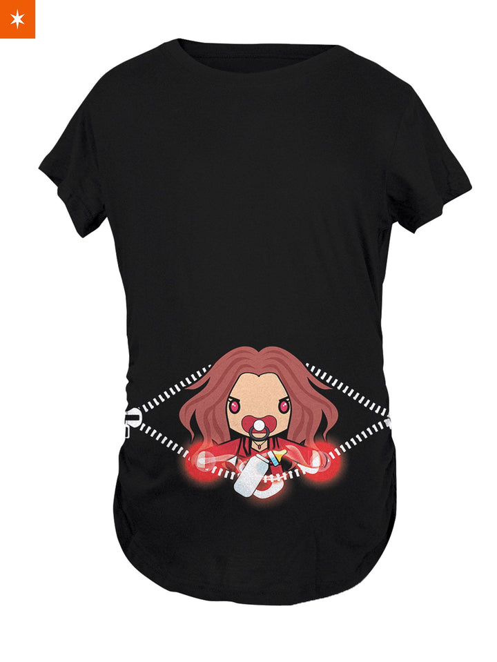 Fandomaniax - Baby Scarlet Witch Peeking Maternity T-Shirt