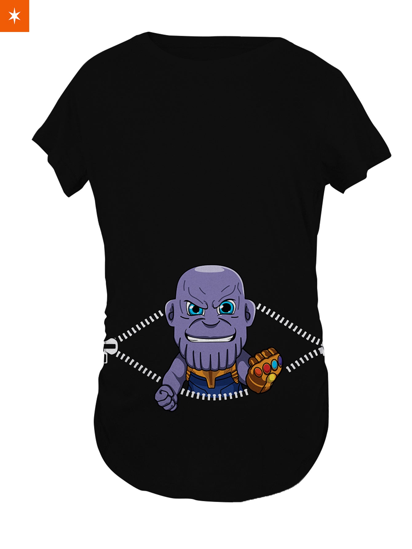 Fandomaniax - Baby Thanos Peeking Maternity T-Shirt