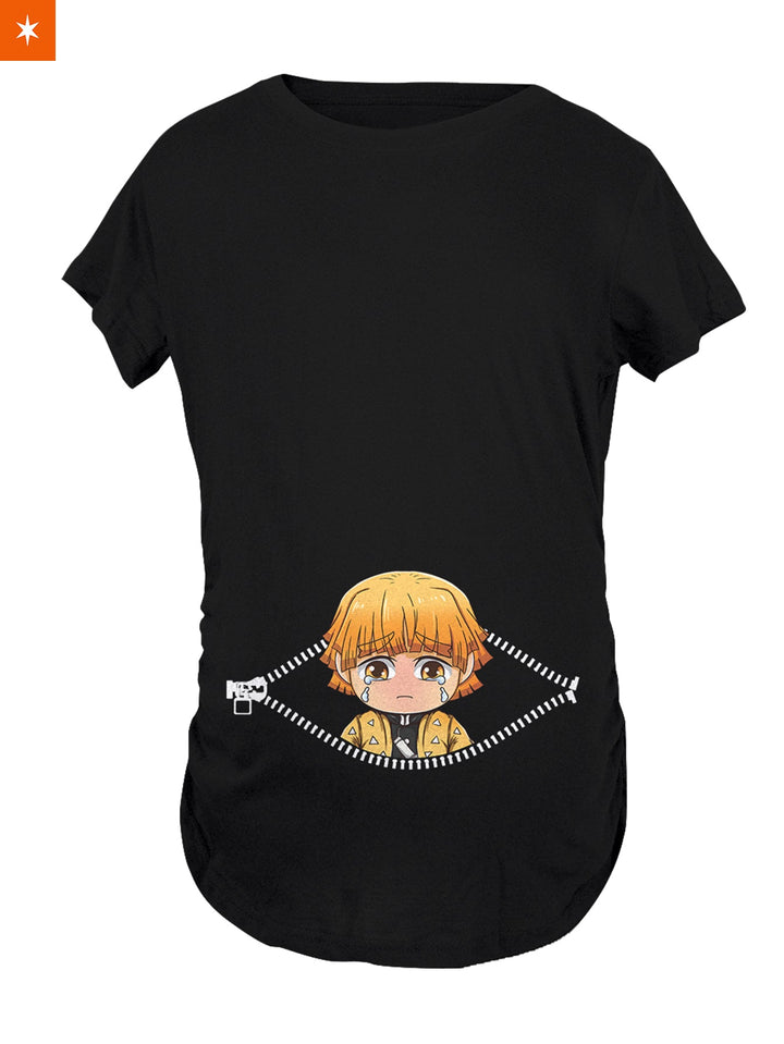 Fandomaniax - Baby Zenitsu Peeking Maternity T-Shirt