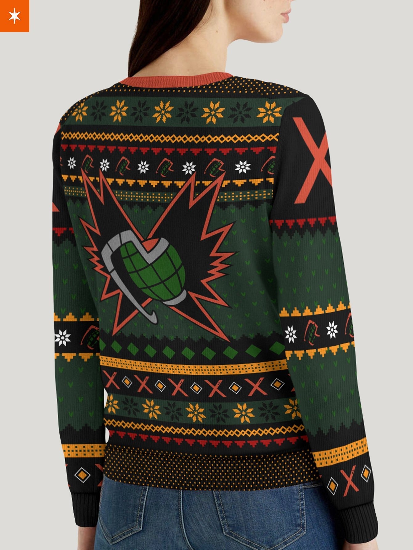 Fandomaniax - Bakugo Fire Xmas Unisex Wool Sweater