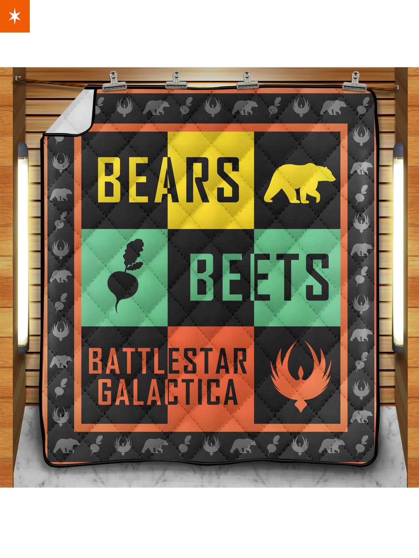 Fandomaniax - Bears Beets Battlestar Galactica Quilt Blanket