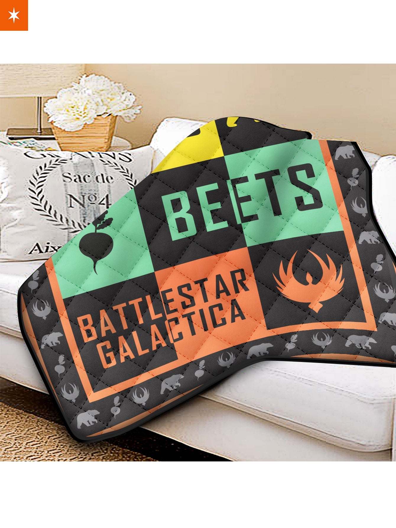 Fandomaniax - Bears Beets Battlestar Galactica Quilt Blanket