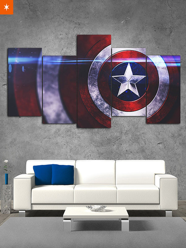 Fandomaniax - Cap's shield 5 Piece Canvas