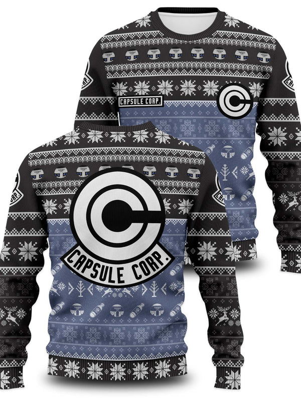 Fandomaniax - Capsule Corp Christmas Unisex Wool Sweater