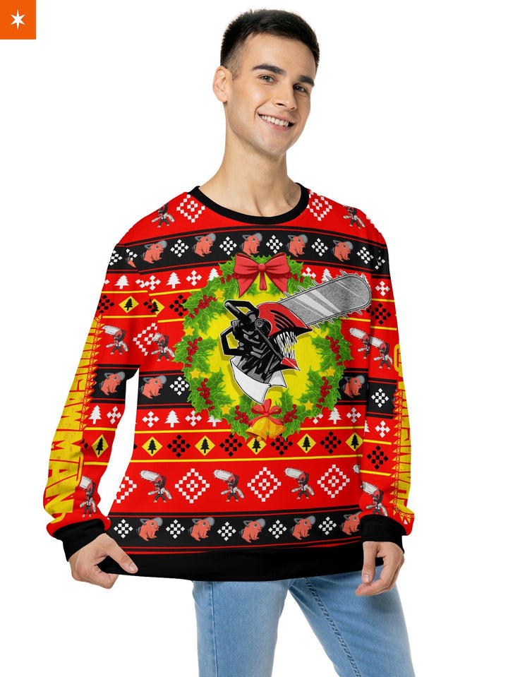 Fandomaniax - Chainsaw Man Christmas Unisex Wool Sweater