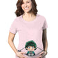 Fandomaniax - Chibi Deku Peeking Maternity T-Shirt