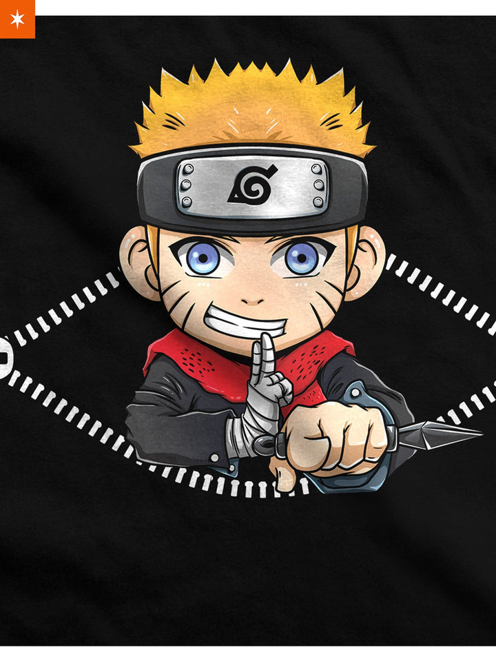 Fandomaniax - Chibi Naruto Peeking Maternity T-Shirt