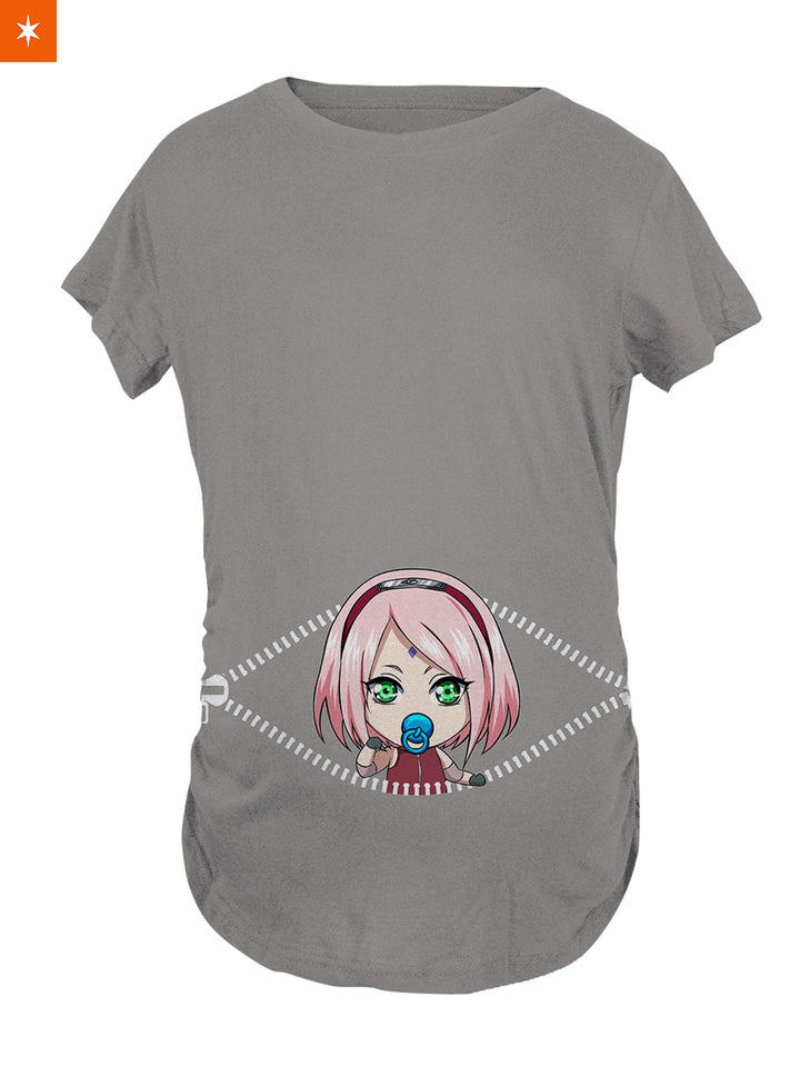 Fandomaniax - Chibi Sakura Peeking Maternity T-Shirt