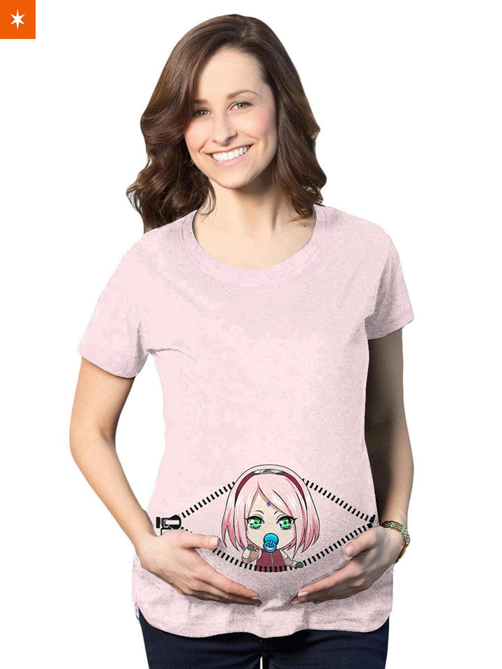 Fandomaniax - Chibi Sakura Peeking Maternity T-Shirt