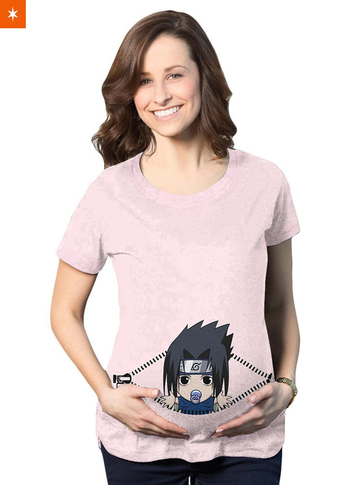 Fandomaniax - Chibi Sasuke Peeking Maternity T-Shirt