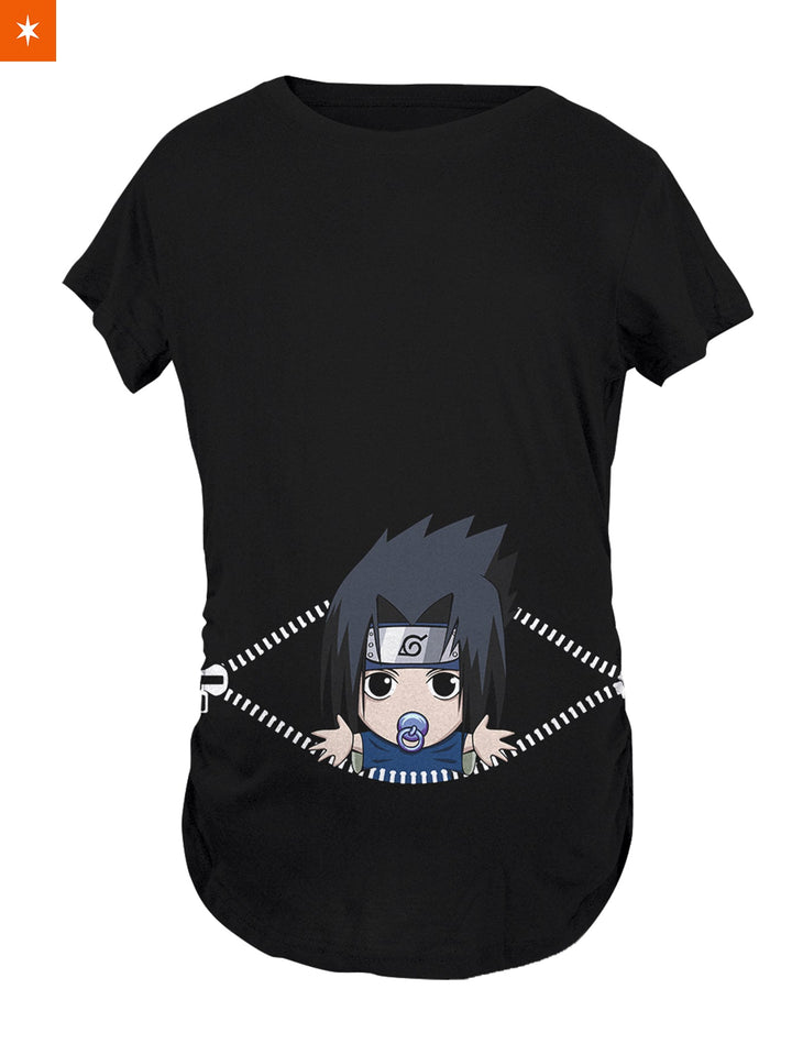 Fandomaniax - Chibi Sasuke Peeking Maternity T-Shirt