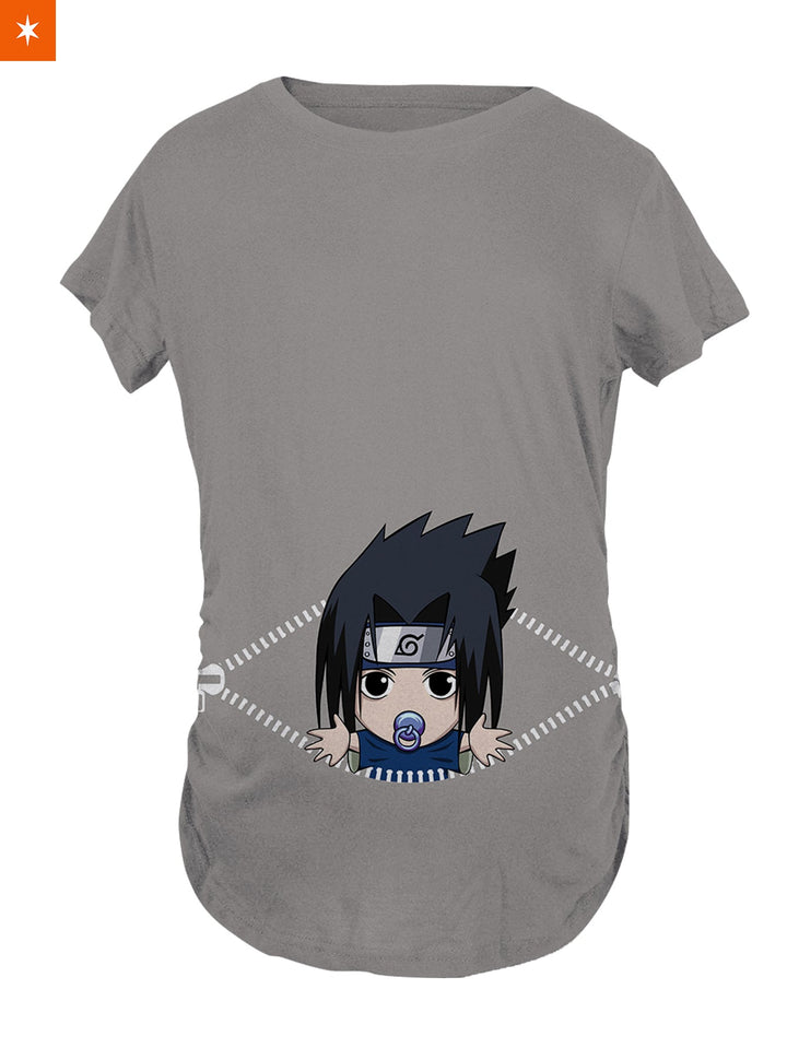 Fandomaniax - Chibi Sasuke Peeking Maternity T-Shirt