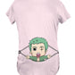 Fandomaniax - Chibi Swordsman Peeking Maternity T-Shirt