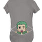 Fandomaniax - Chibi Swordsman Peeking Maternity T-Shirt