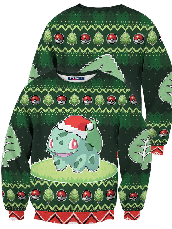 Fandomaniax - Christmas Bulbasaur Unisex Wool Sweater