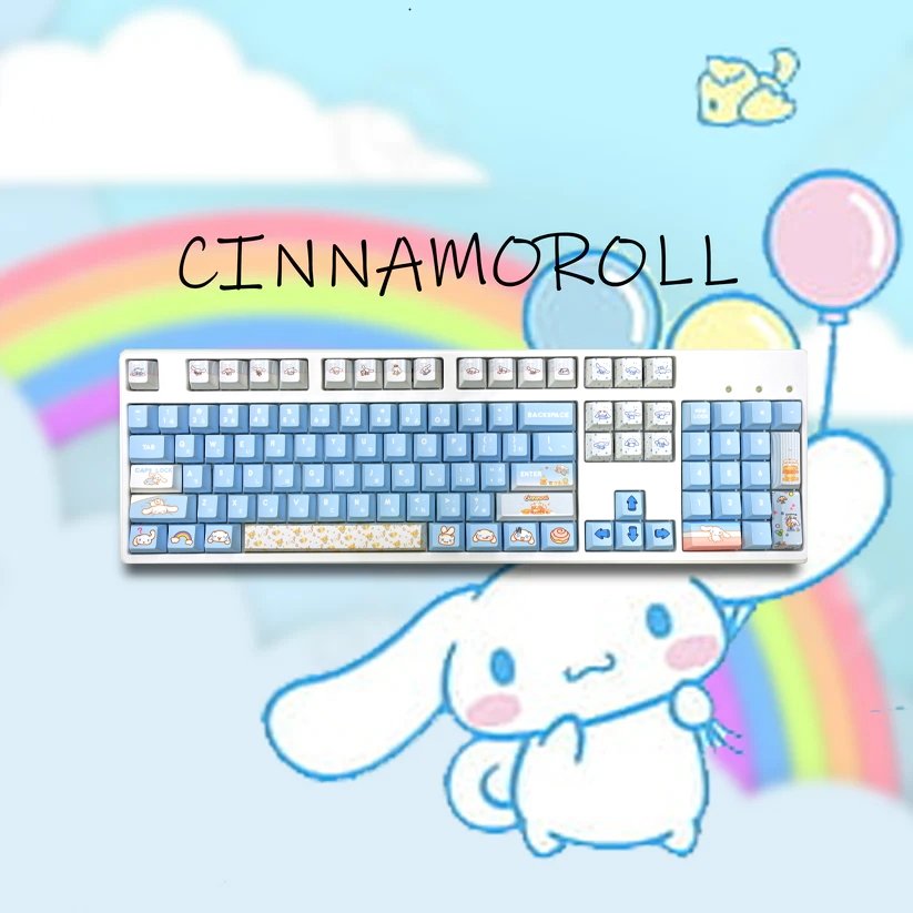 Cinnamoroll Keycaps | Cute Anime Keycap Sets Keyboard – Fandomaniax