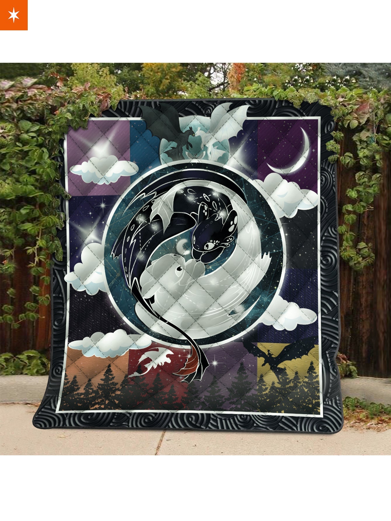 Fandomaniax - Constellation Dragons Quilt Blanket