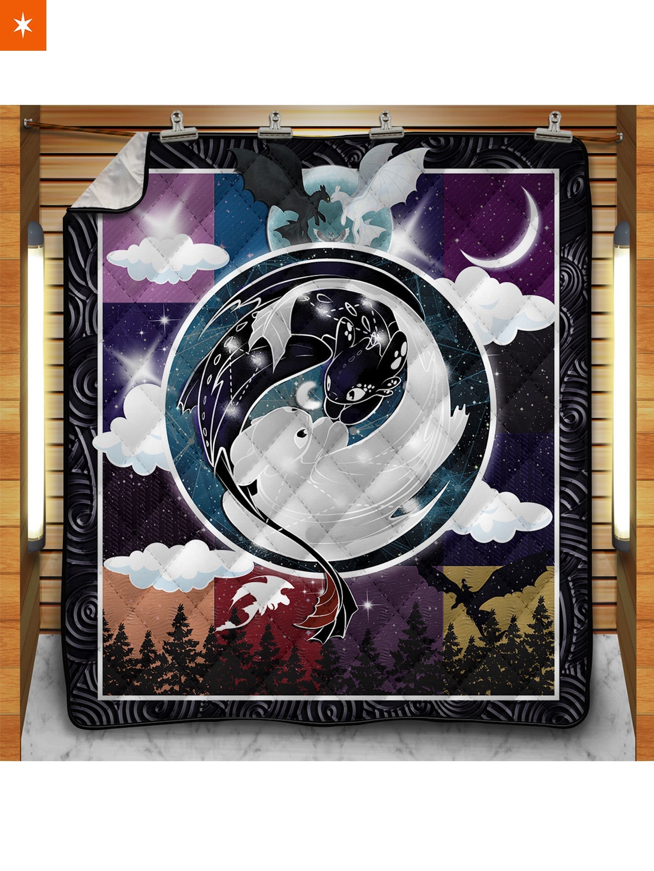 Fandomaniax - Constellation Dragons Quilt Blanket