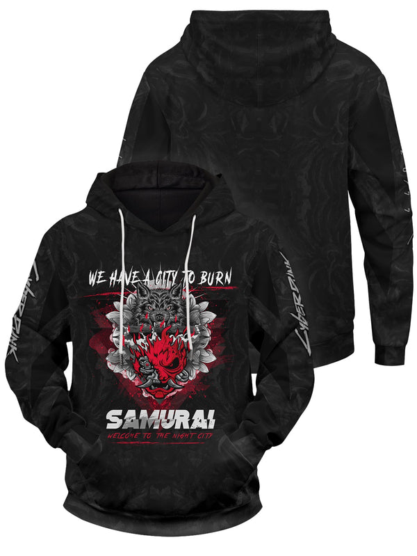 Fandomaniax - Cyber Samurai Unisex Pullover Hoodie