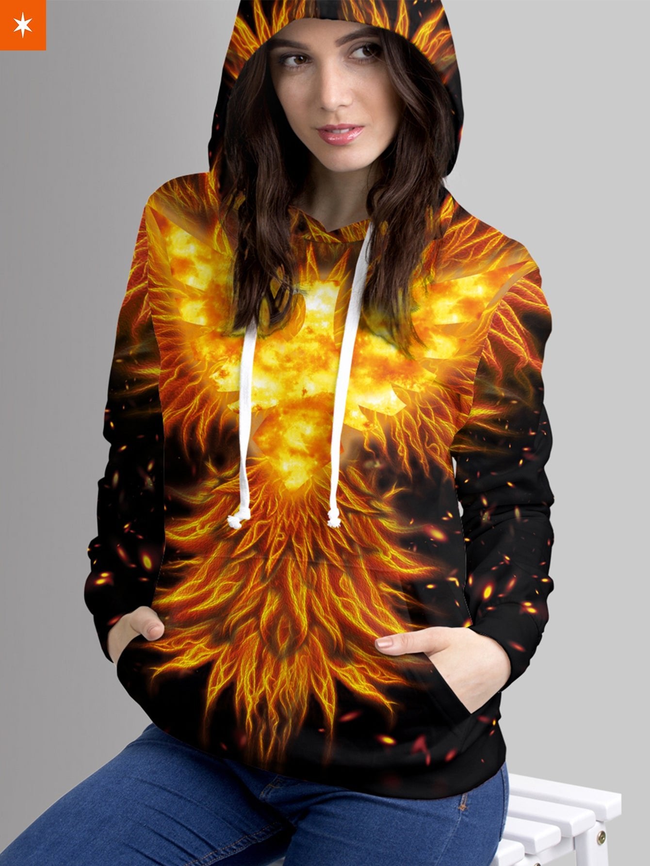 Fandomaniax - Dark Phoenix Flame Unisex Pullover Hoodie