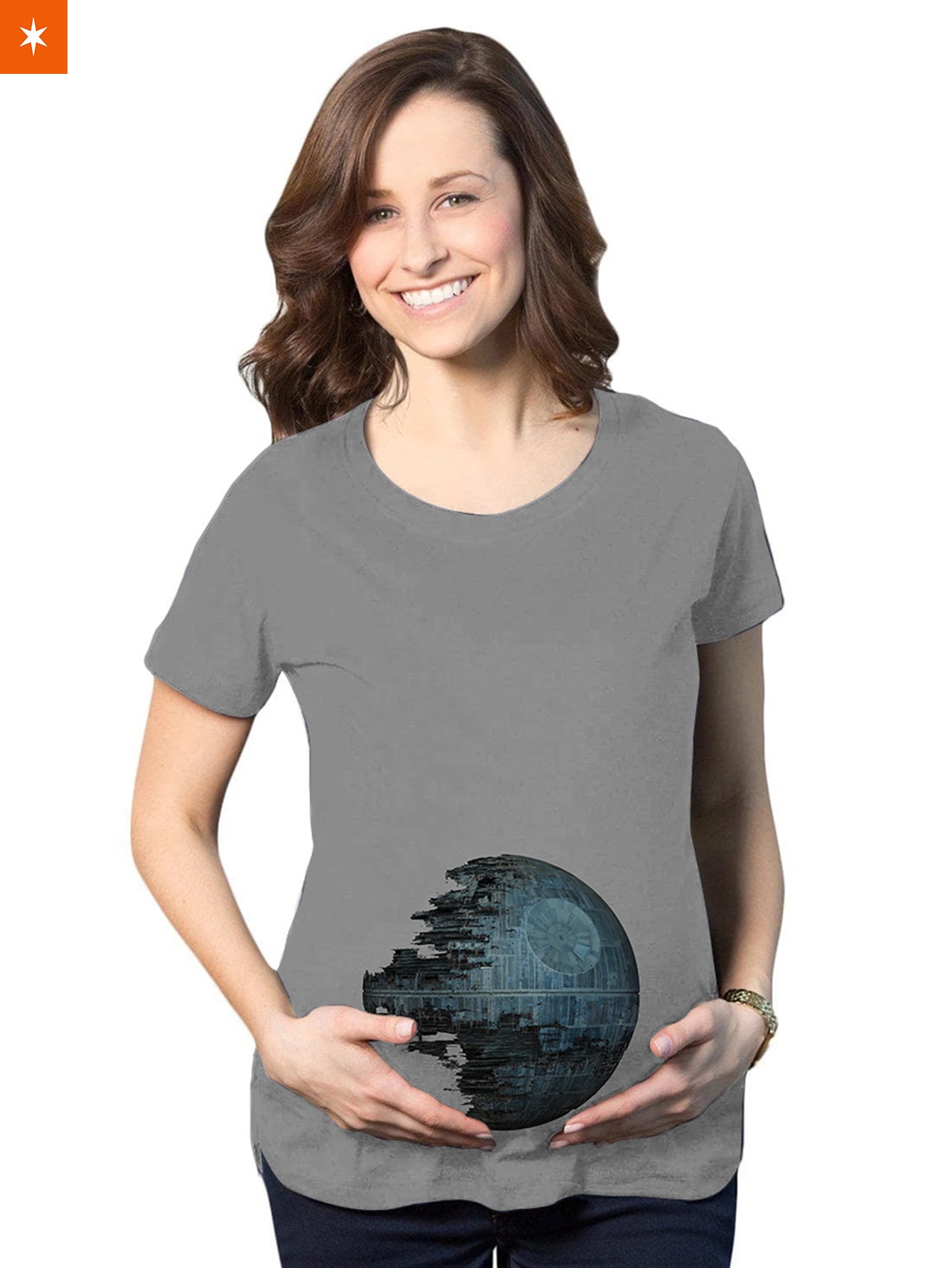 Fandomaniax - Death Star Bump Maternity T-Shirt