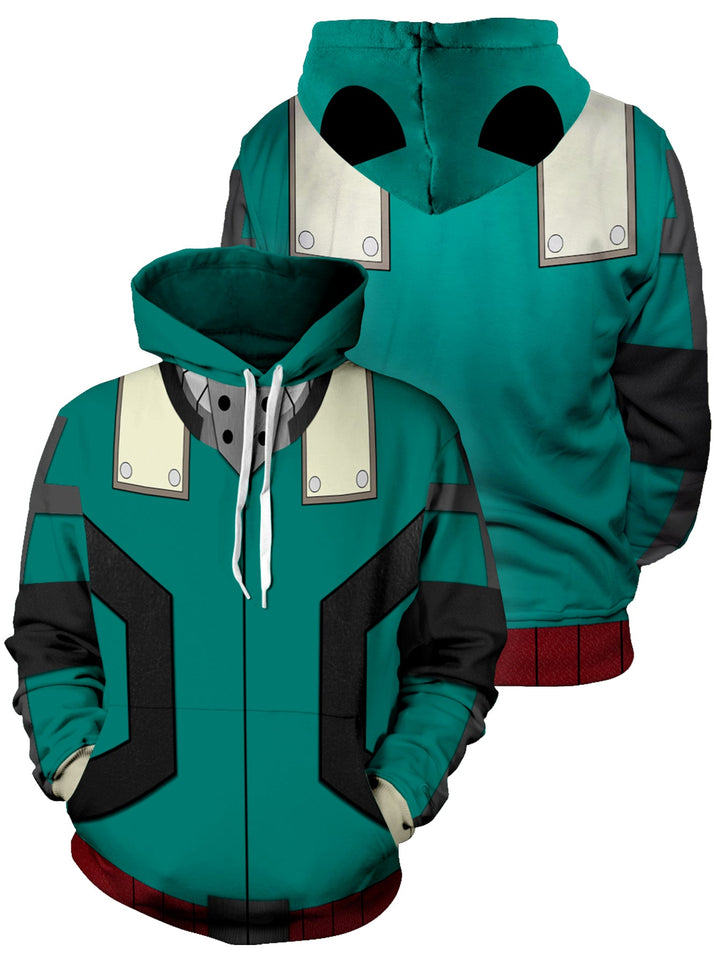 Fandomaniax - Deku Midoriya Unisex Pullover Hoodie