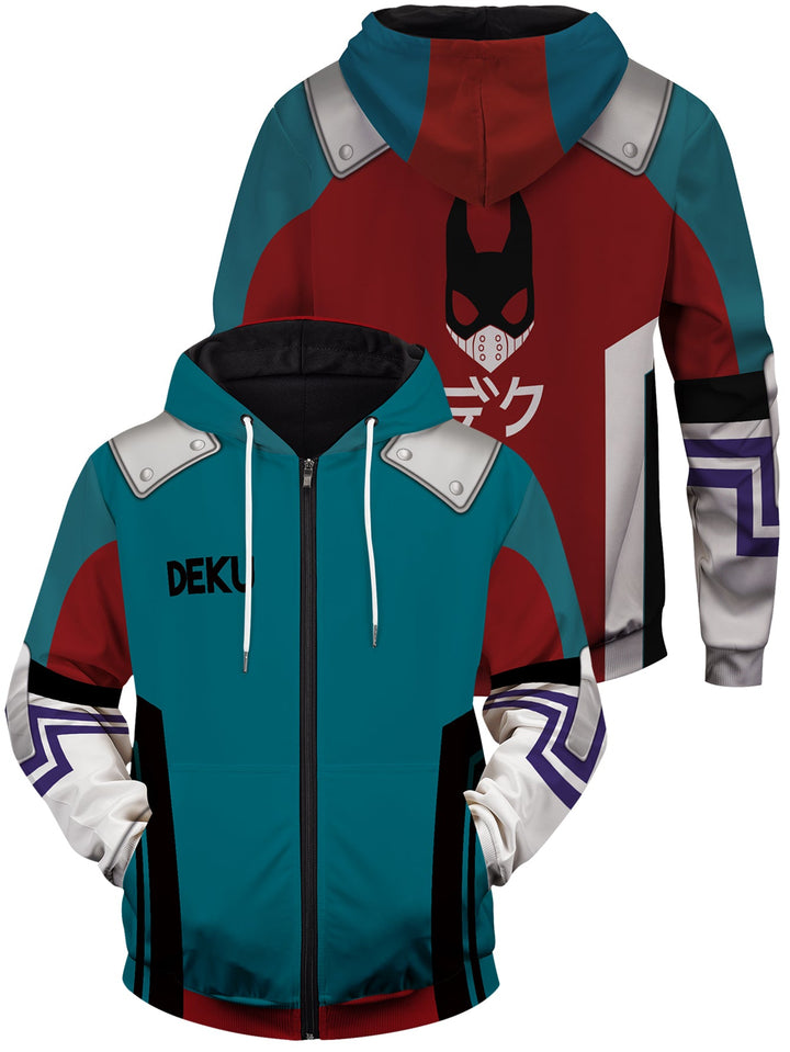 Fandomaniax - Deku Unisex Zipped Hoodie