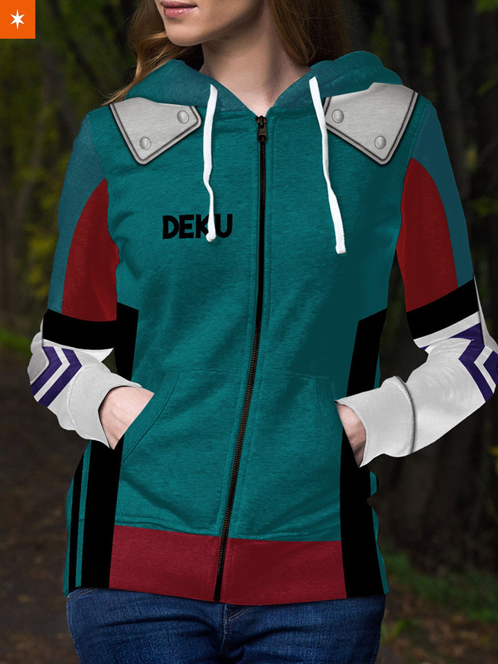 Fandomaniax - Deku Unisex Zipped Hoodie