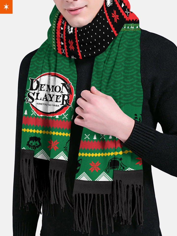 Fandomaniax - Demon Slayer Holiday Wool Scarf