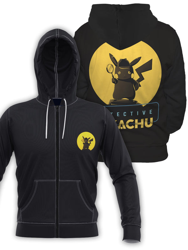 Fandomaniax - Detective Pikachu Silhouette Unisex Zipped Hoodie