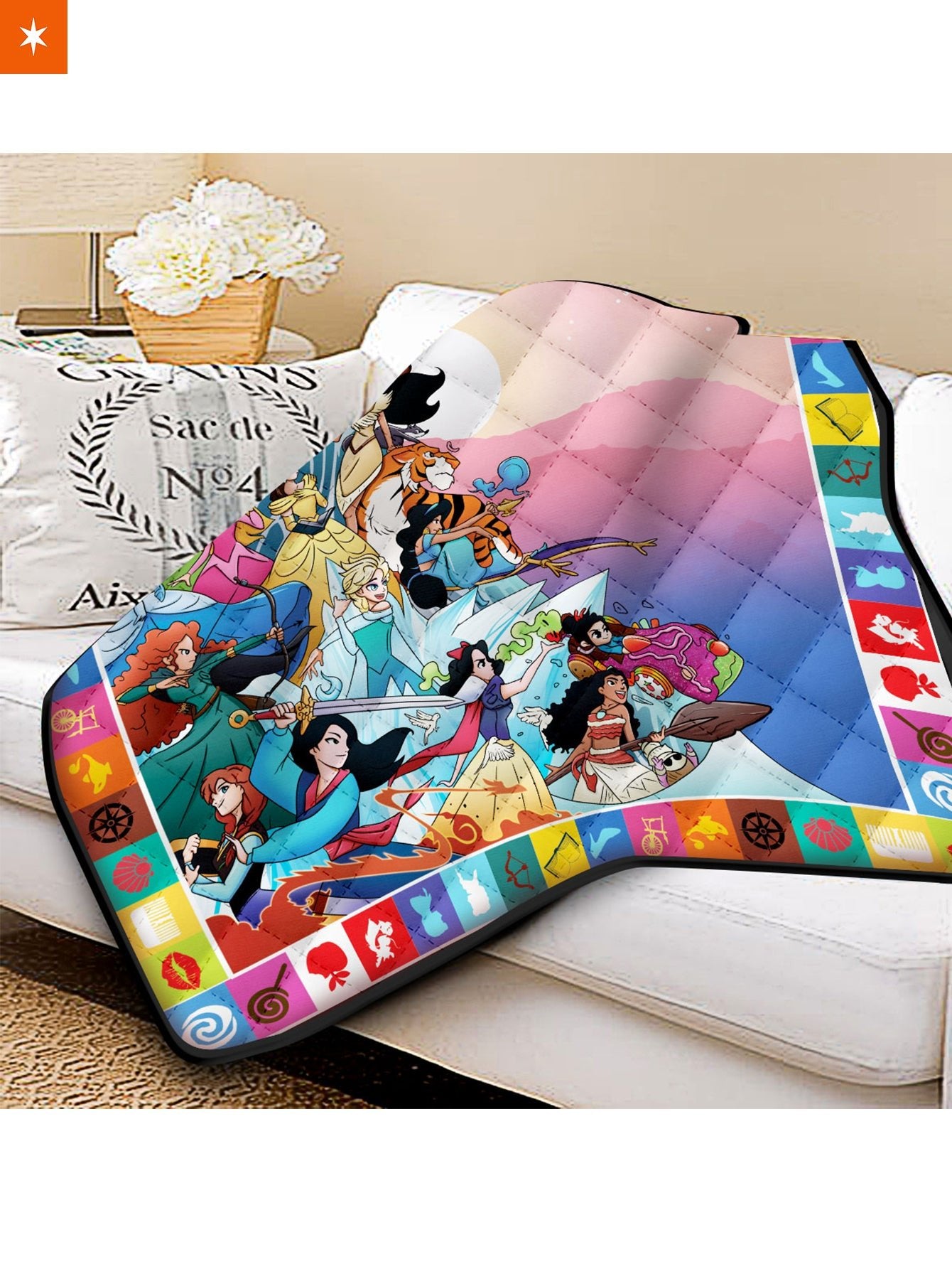 Fandomaniax - Disney Princesses Quilt Blanket