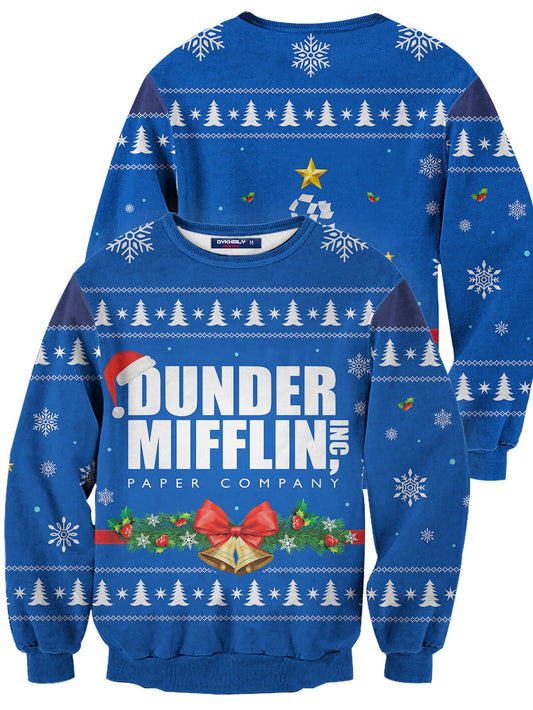 Fandomaniax - Dunder Mifflin Holiday Unisex Wool Sweater